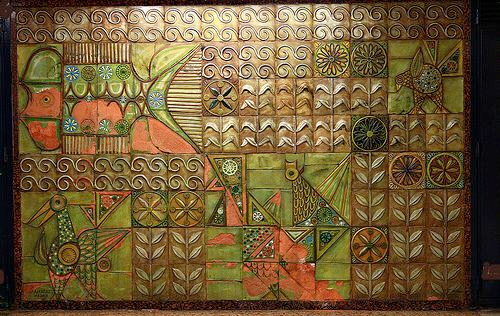Alfaraz mosaic wall. Image: Anthony Meyers